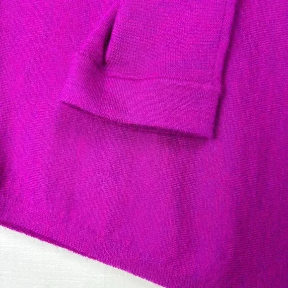 Eileen Fisher 100% Cashmere Soft Lightweight Sweater Top Pink Barbie Women's XS - Picture 10 of 16